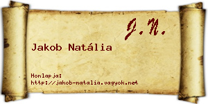 Jakob Natália névjegykártya